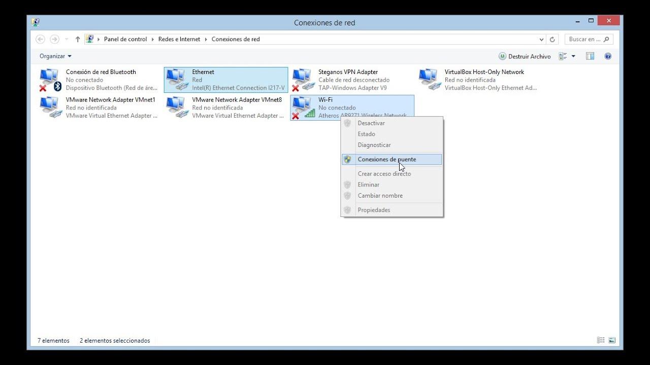 Puente de red entre WiFi y Ethernet