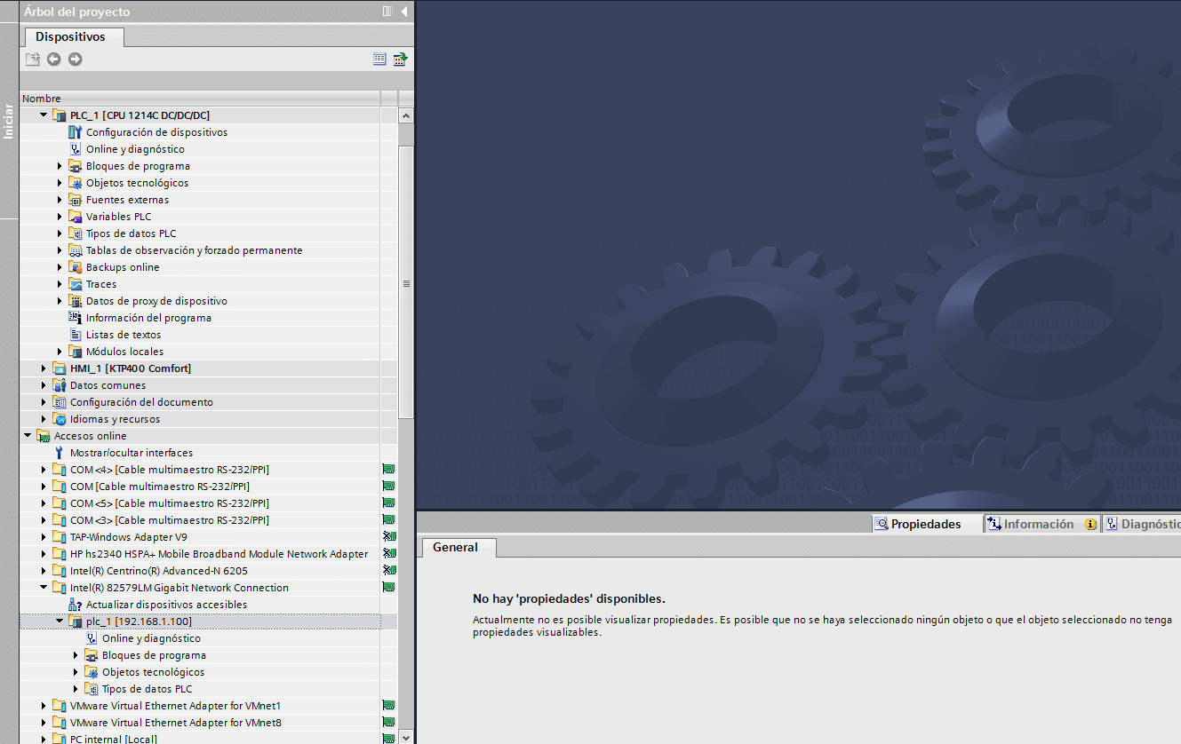 Actualización de firmware en PLC