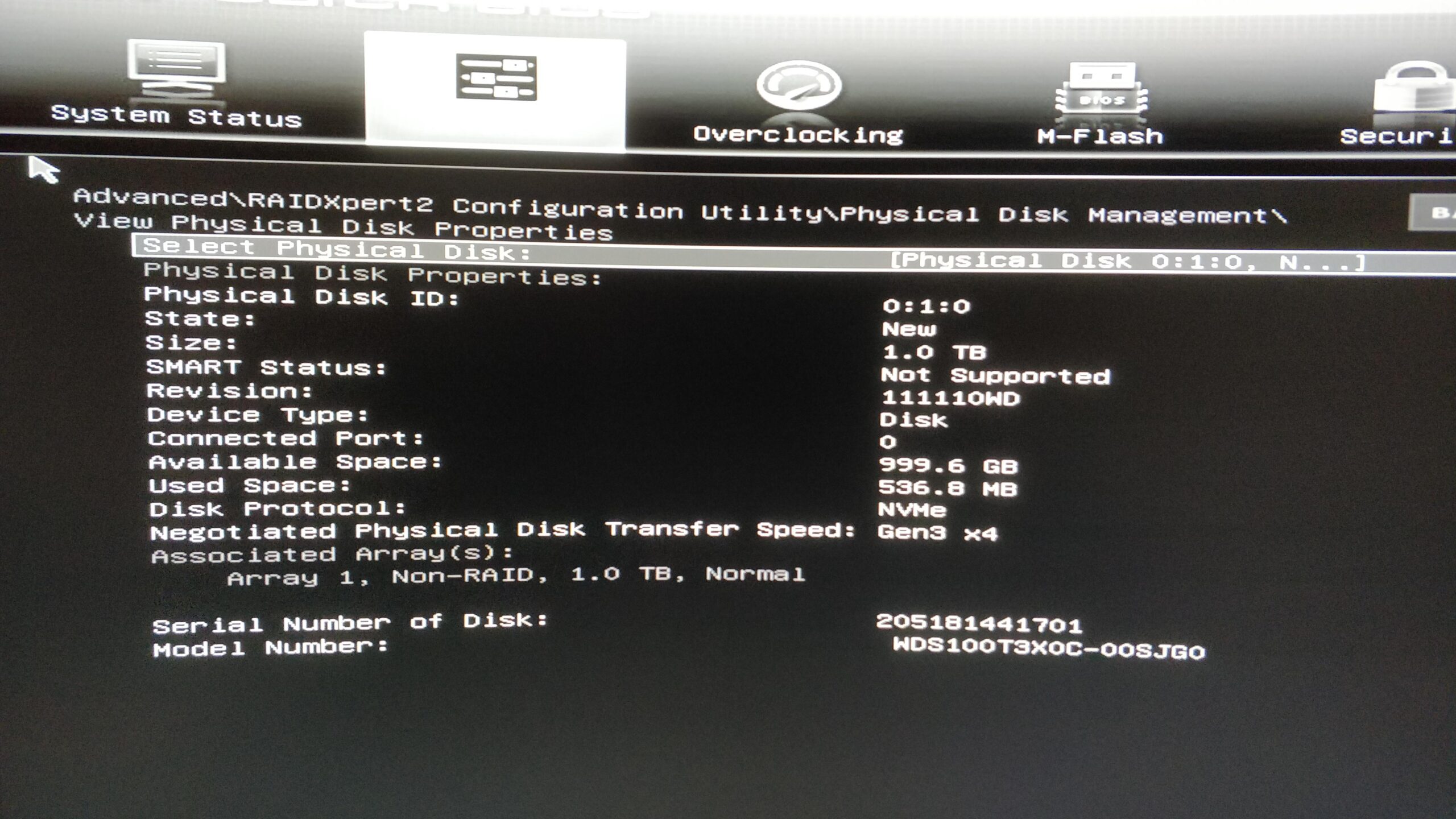 Configuración de UEFI para SSD NVMe