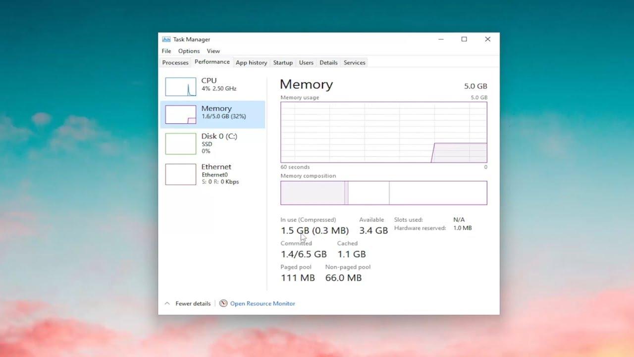 Configuración de memory compression en Windows 11
