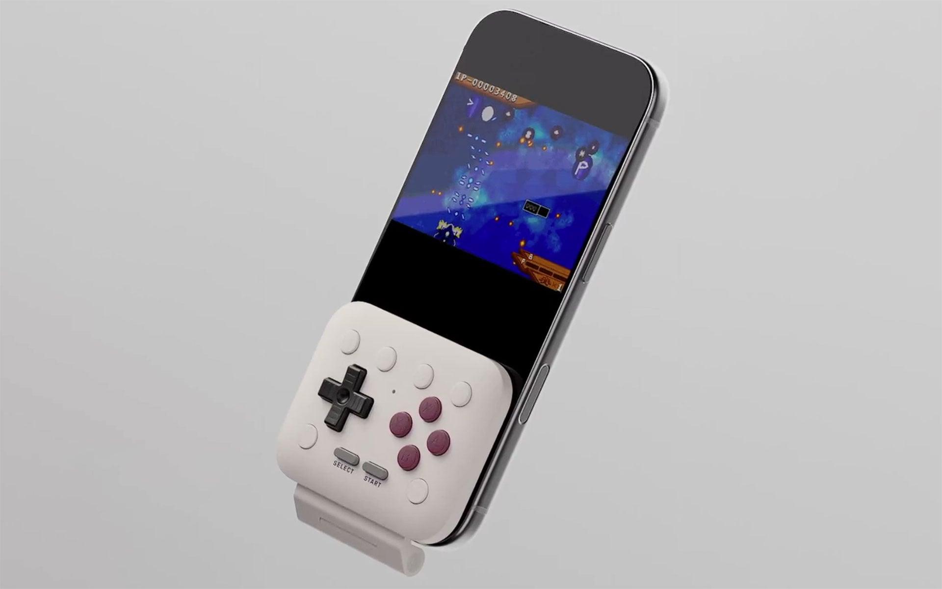 Diseño del mando 8BitDo FlipPad para móviles