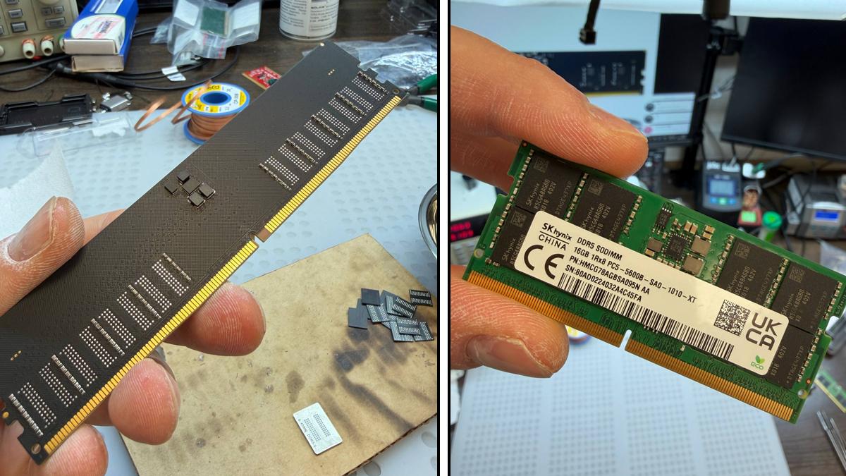 Módulo de memoria DDR5 modificado