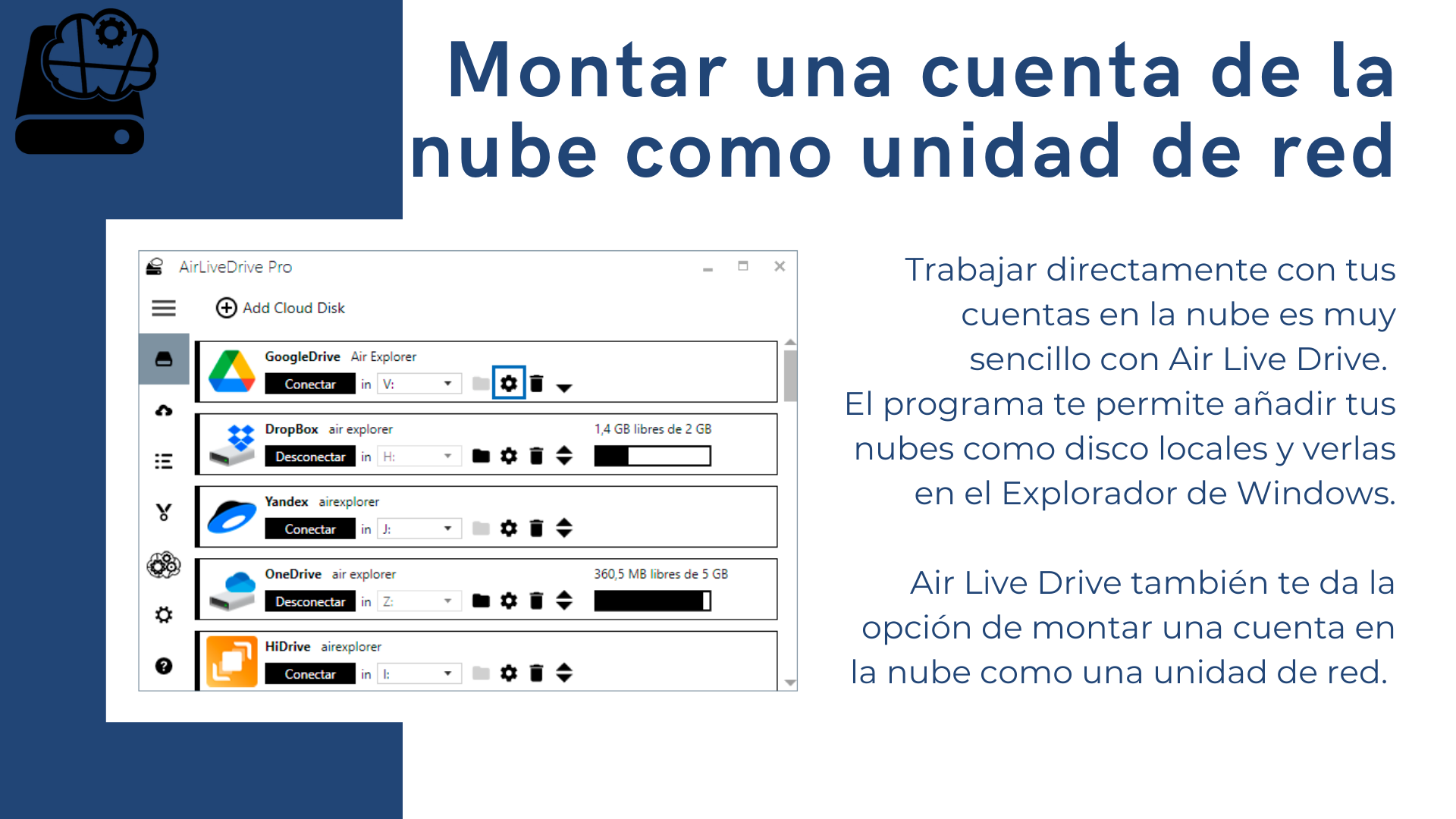 Unidades de red como discos locales