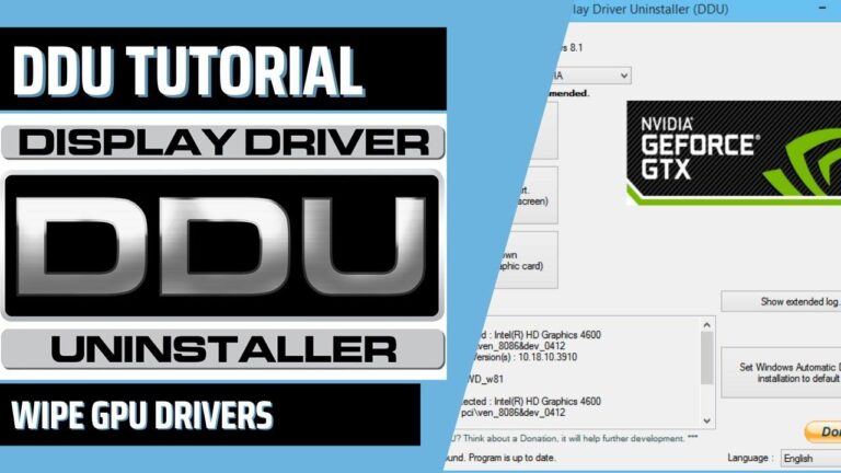 How to clean GPU drivers with DDU step by step