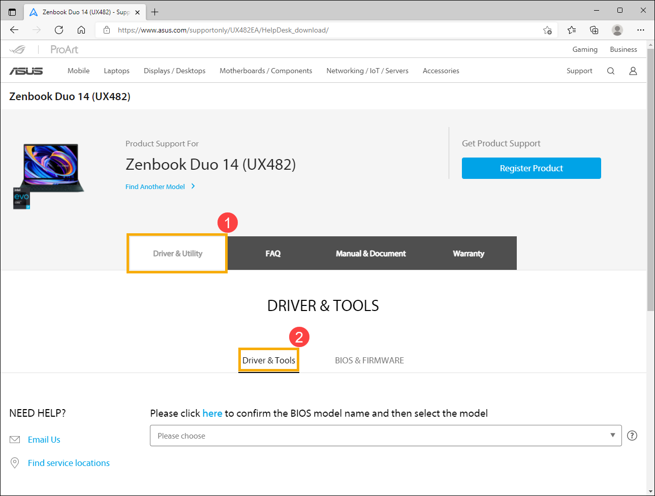 Descarga de controladores y manuales ASUS