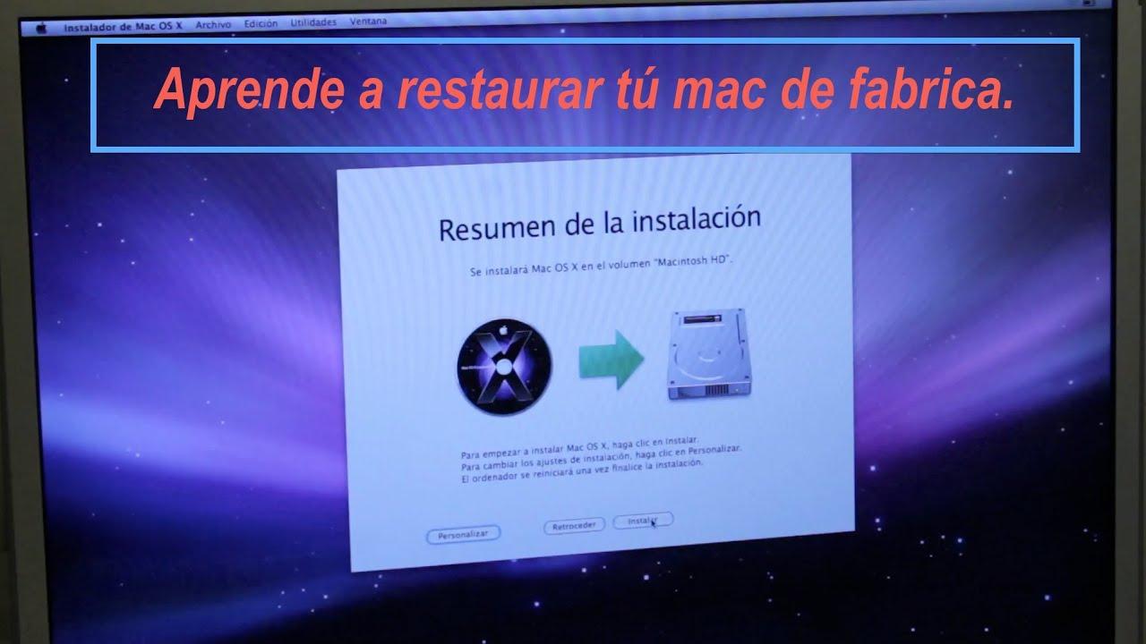 Restaurar macOS desde cero