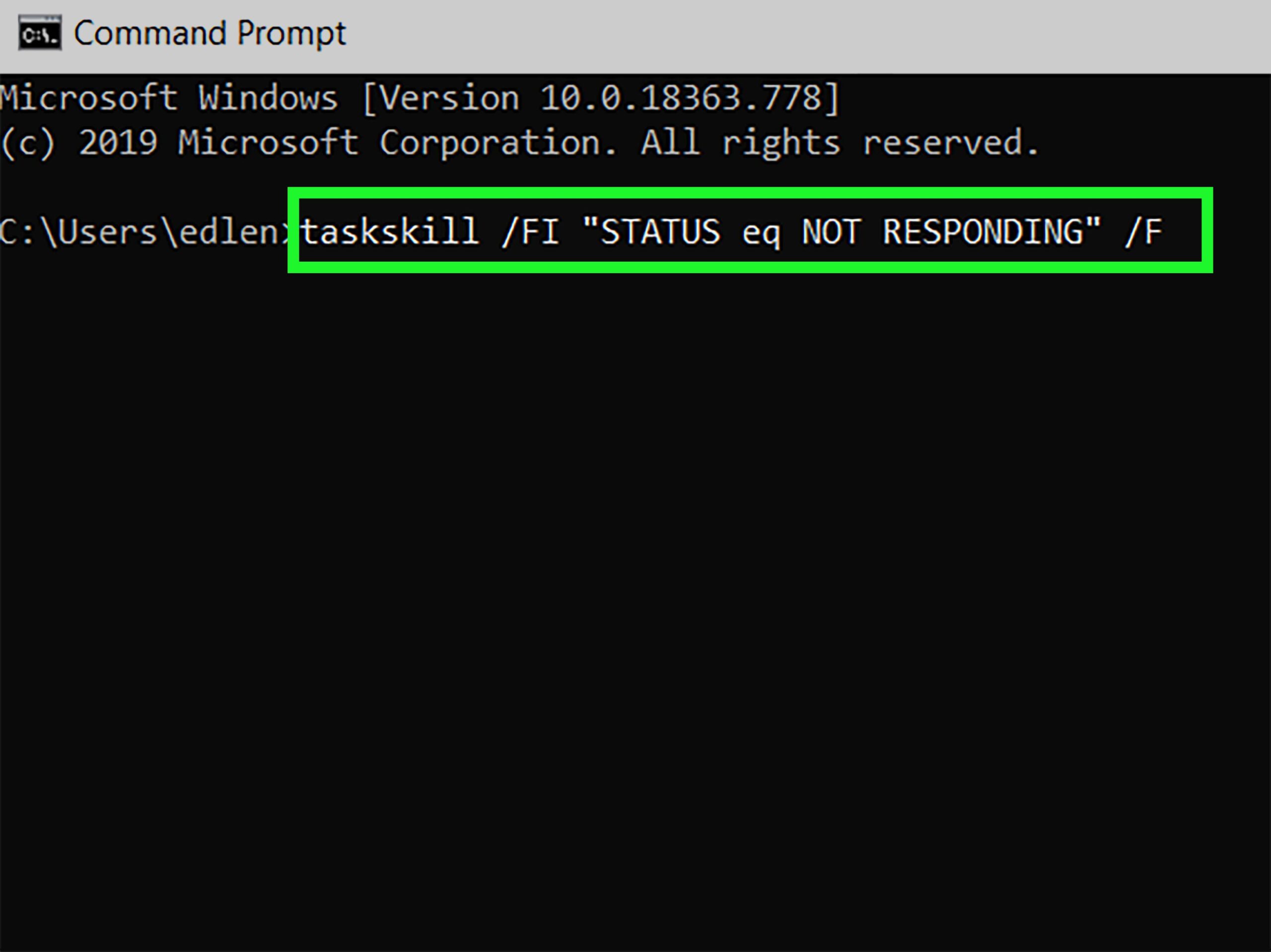 Uso de TASKKILL en Windows