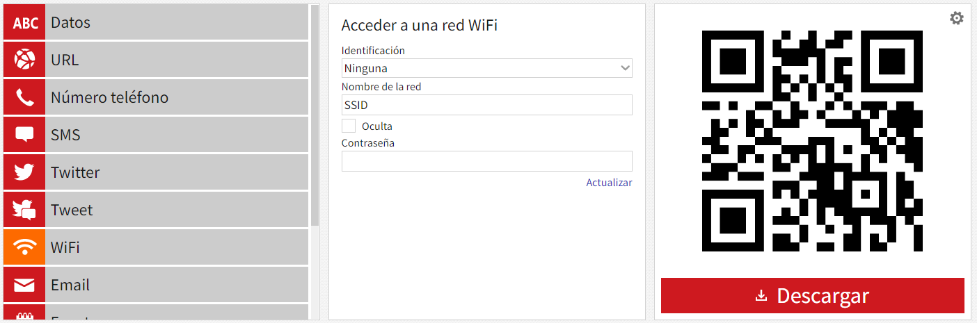 Código QR para compartir contraseña WiFi