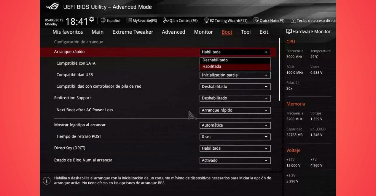 Configuración de fast boot y UEFI en PC