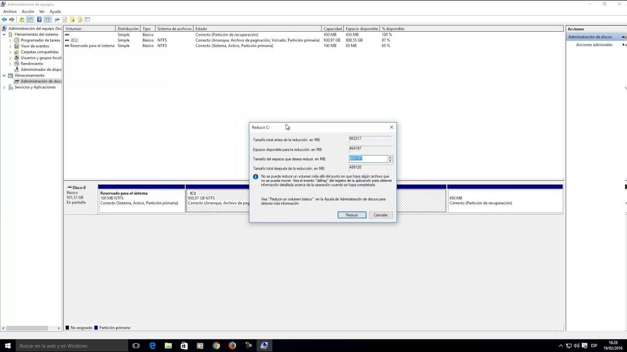gestionar particiones de disco sin formatear