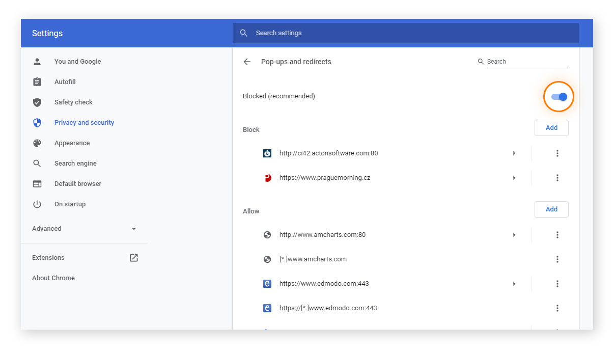 bloquear popups en navegadores