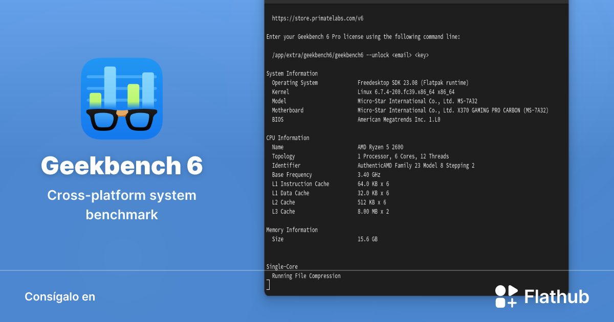 Geekbench 6 interfaz Geekbench 6 interfaz