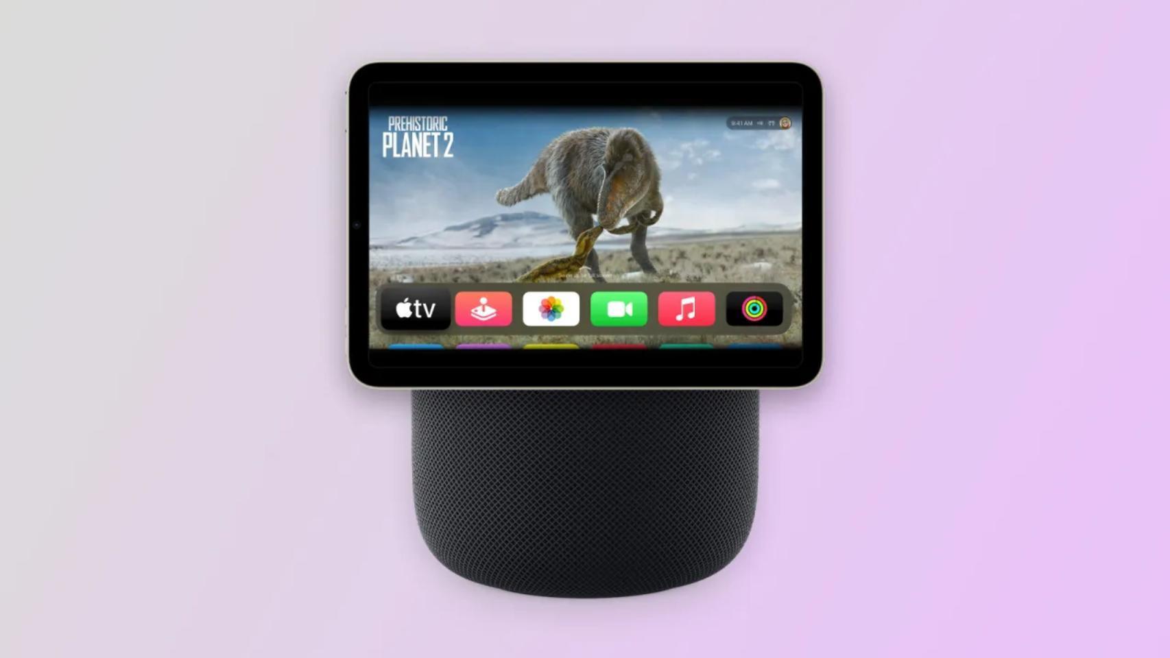 Pantalla del HomePod con widgets