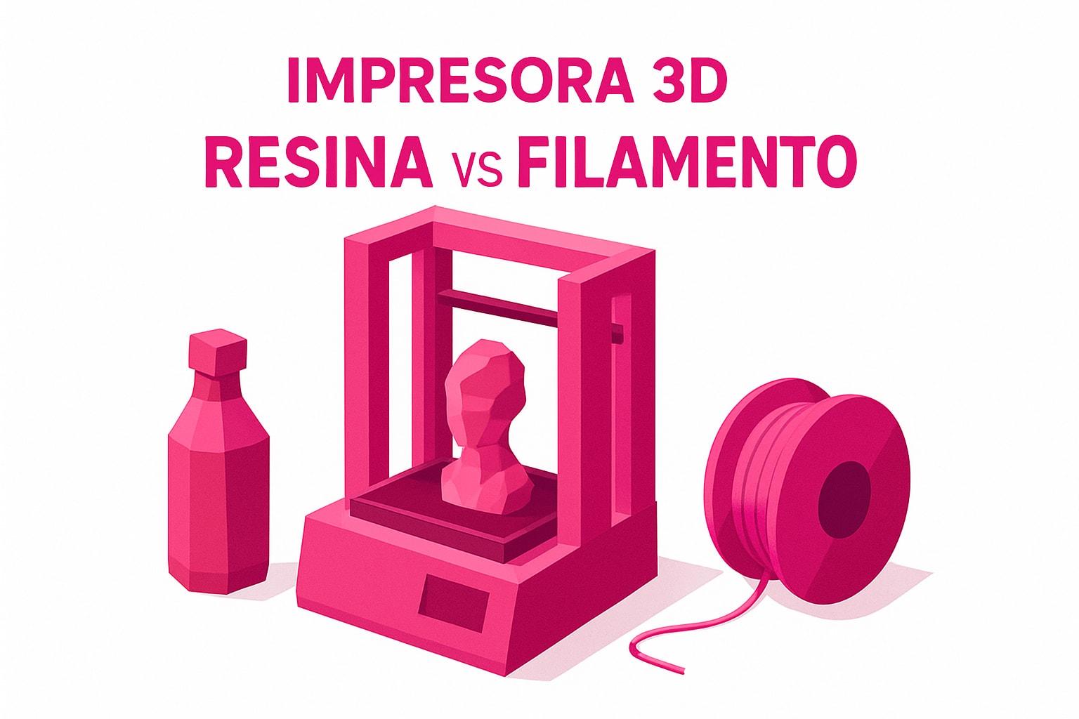 Comparativa impresora 3D de resina vs filamento