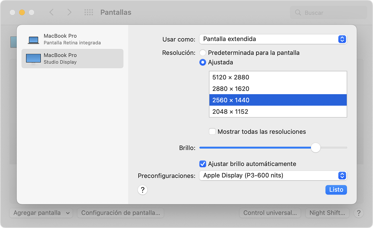 Monitor 8K conectado por DisplayPort Alt Mode en macOS