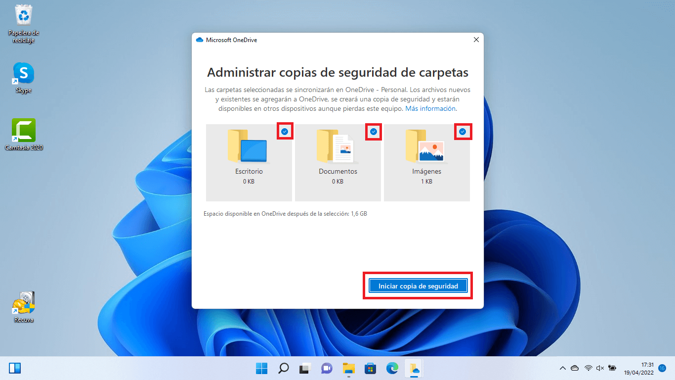 Tipos de copias de seguridad en Windows 11