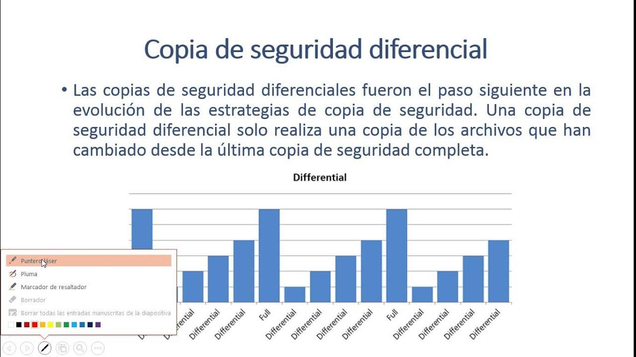 Copia de seguridad diferencial en Windows