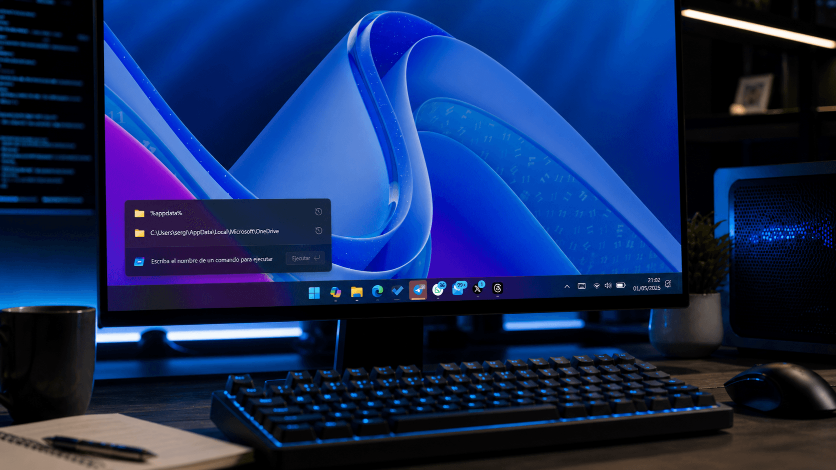 Interfaz clásica y moderna del cuadro Ejecutar en Windows 11