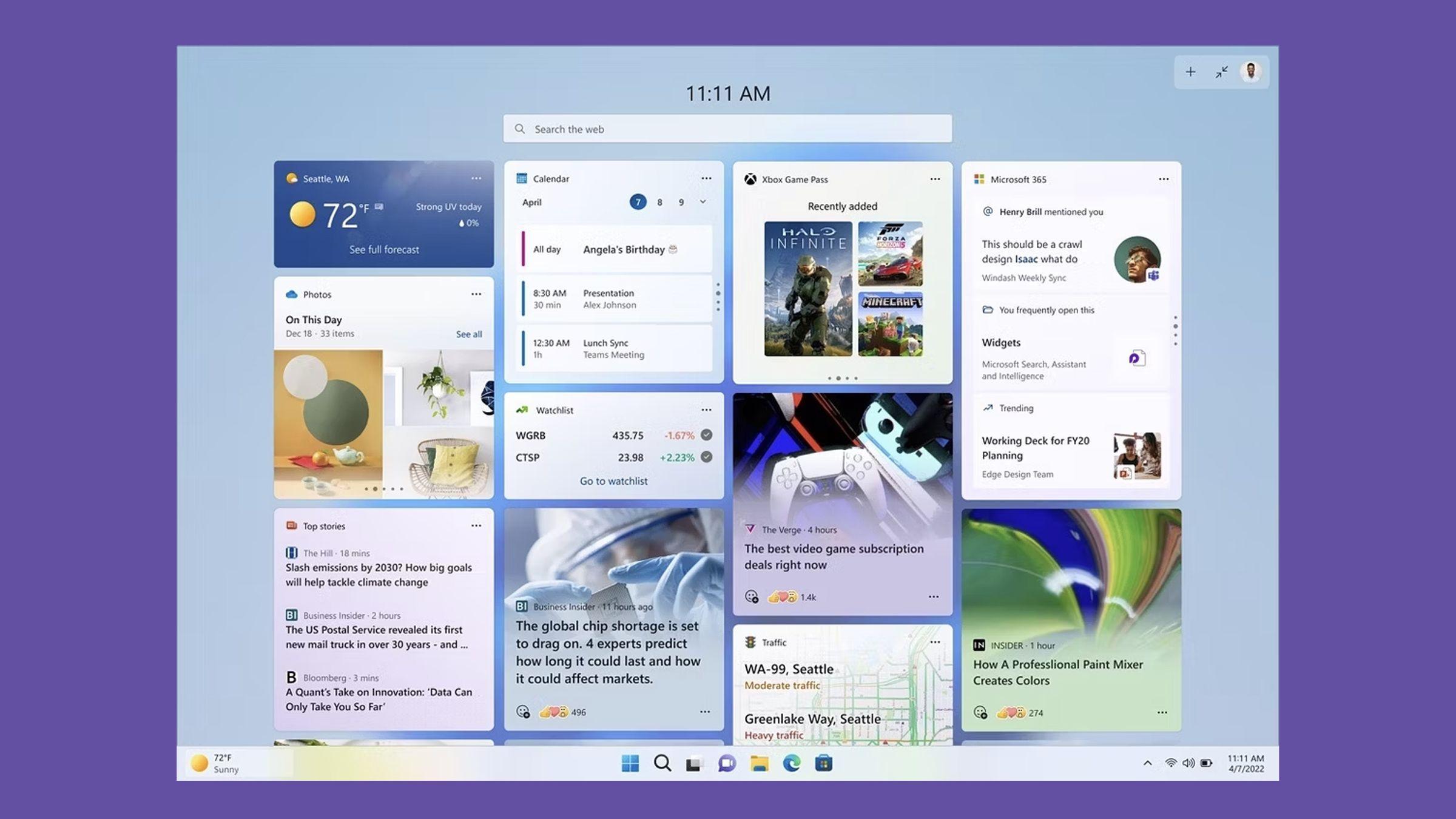 Interfaz de Windows 11
