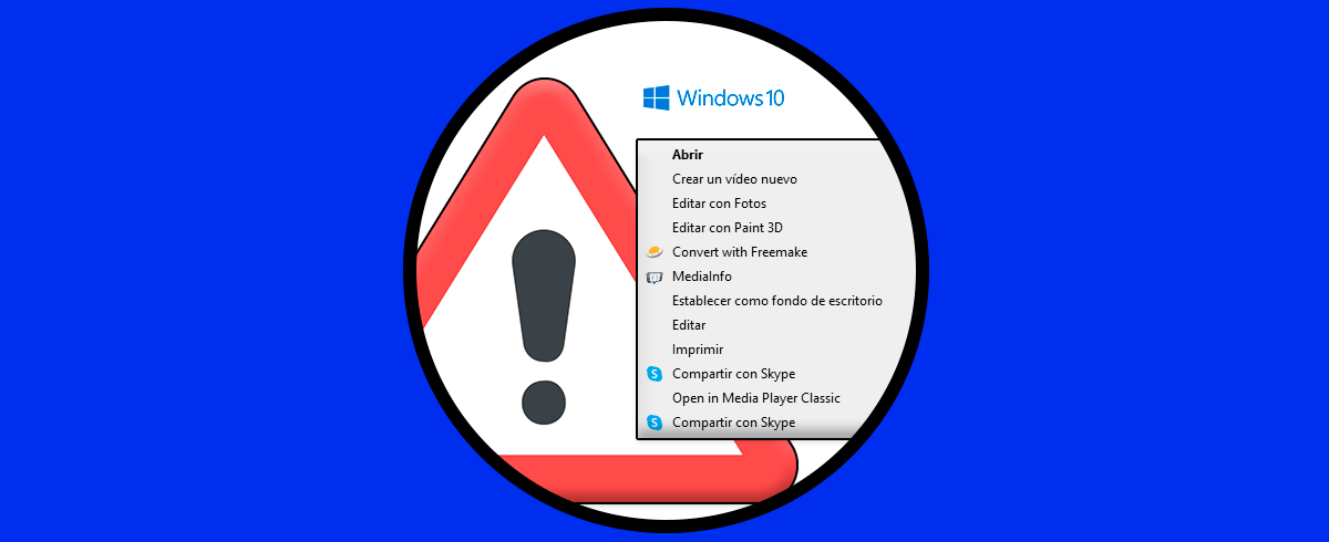 Optimización de menú contextual Menú contextual de Windows