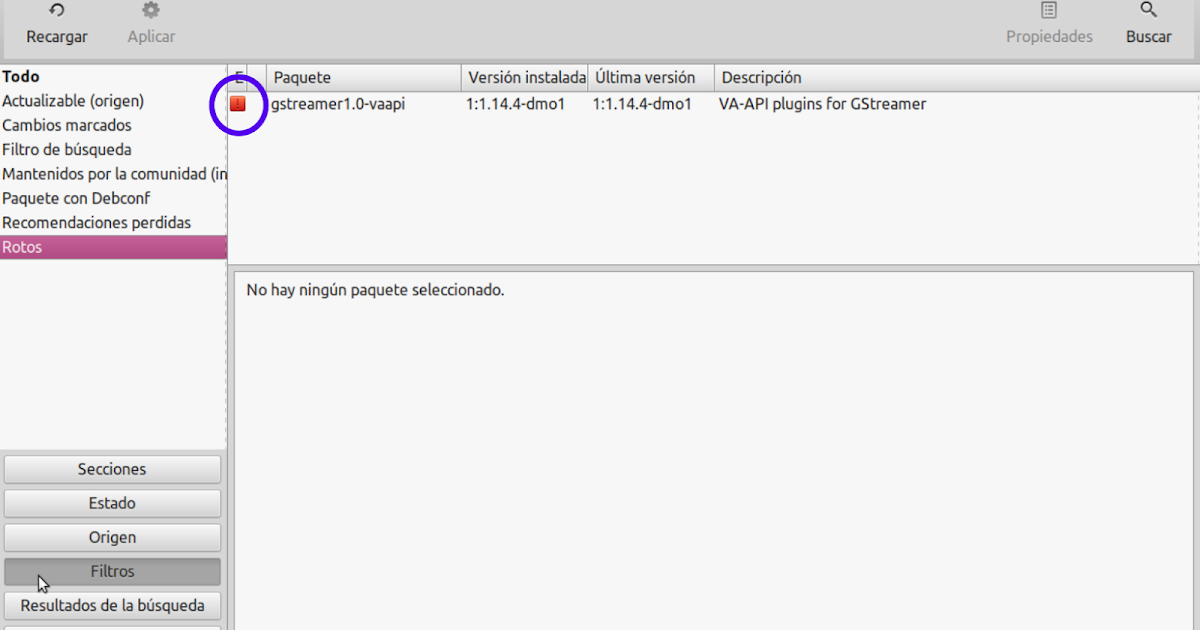 Reparación de paquetes Ubuntu